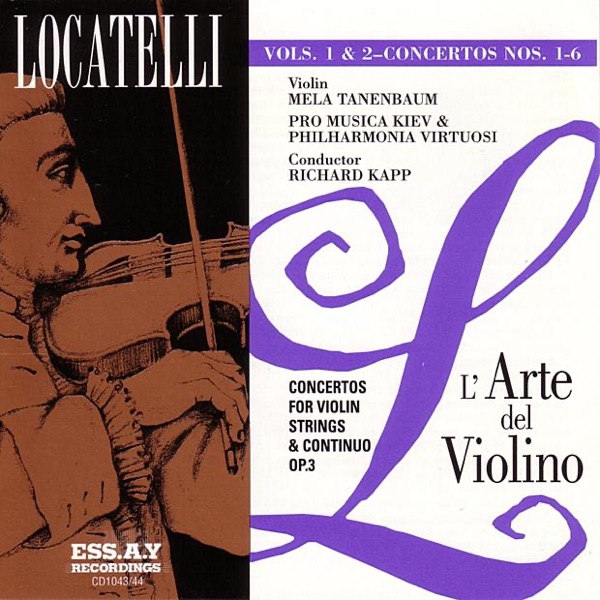 pietro locatelli l' arte de violino vols. 1 & 2 concertos nos. 1 6 conductor richard kapp (2xcd)