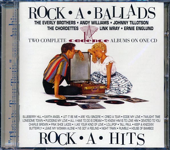 link wray, everly brothers, andy williams, etc. rock a ballads + rock a hits (2 albums on 1 cd)