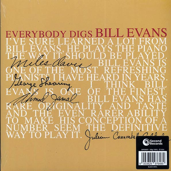 bill evans trio everybody digs bill evans (180g)